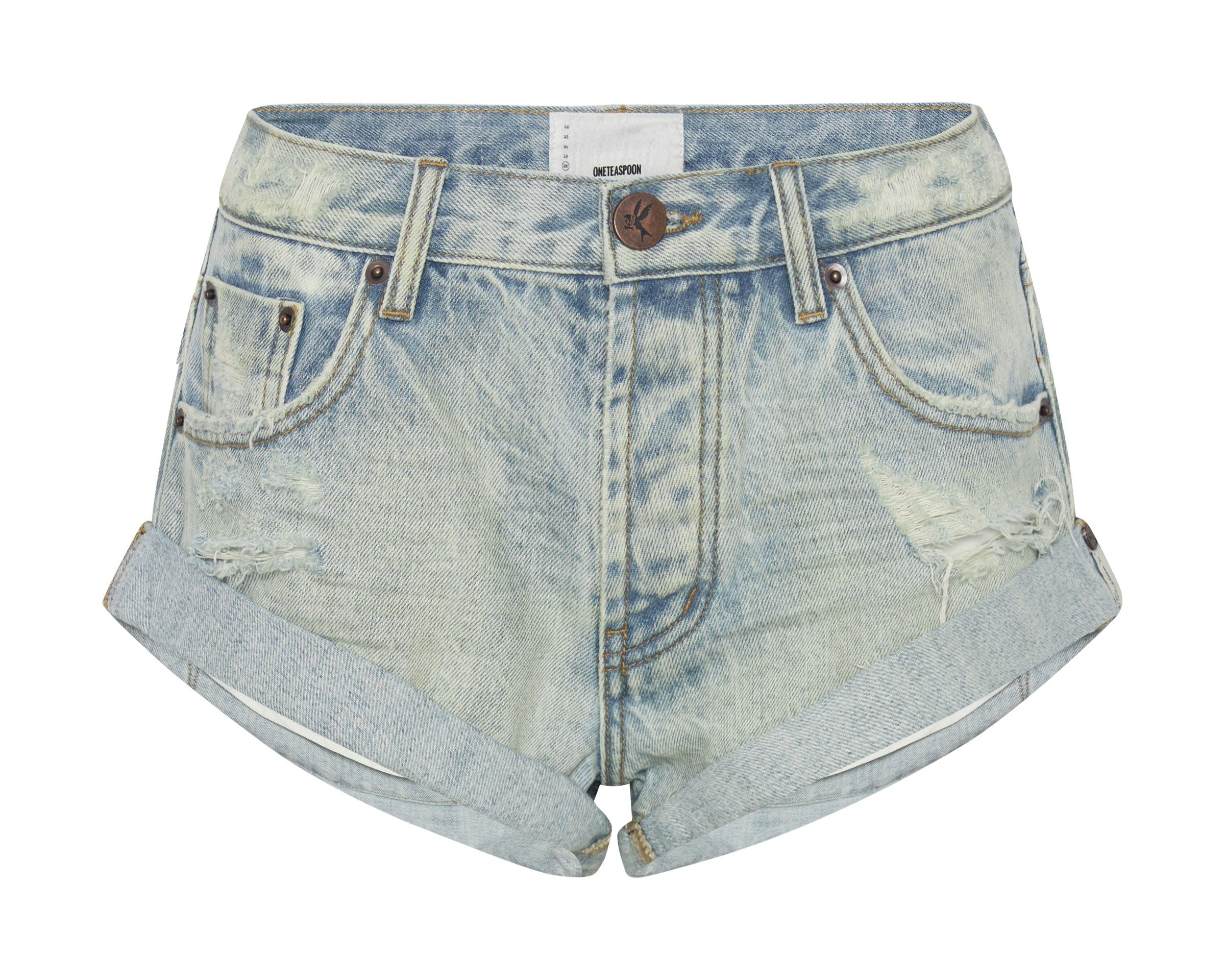 Bandits Low Waist Denim Shorts - Archived Kansas Blue