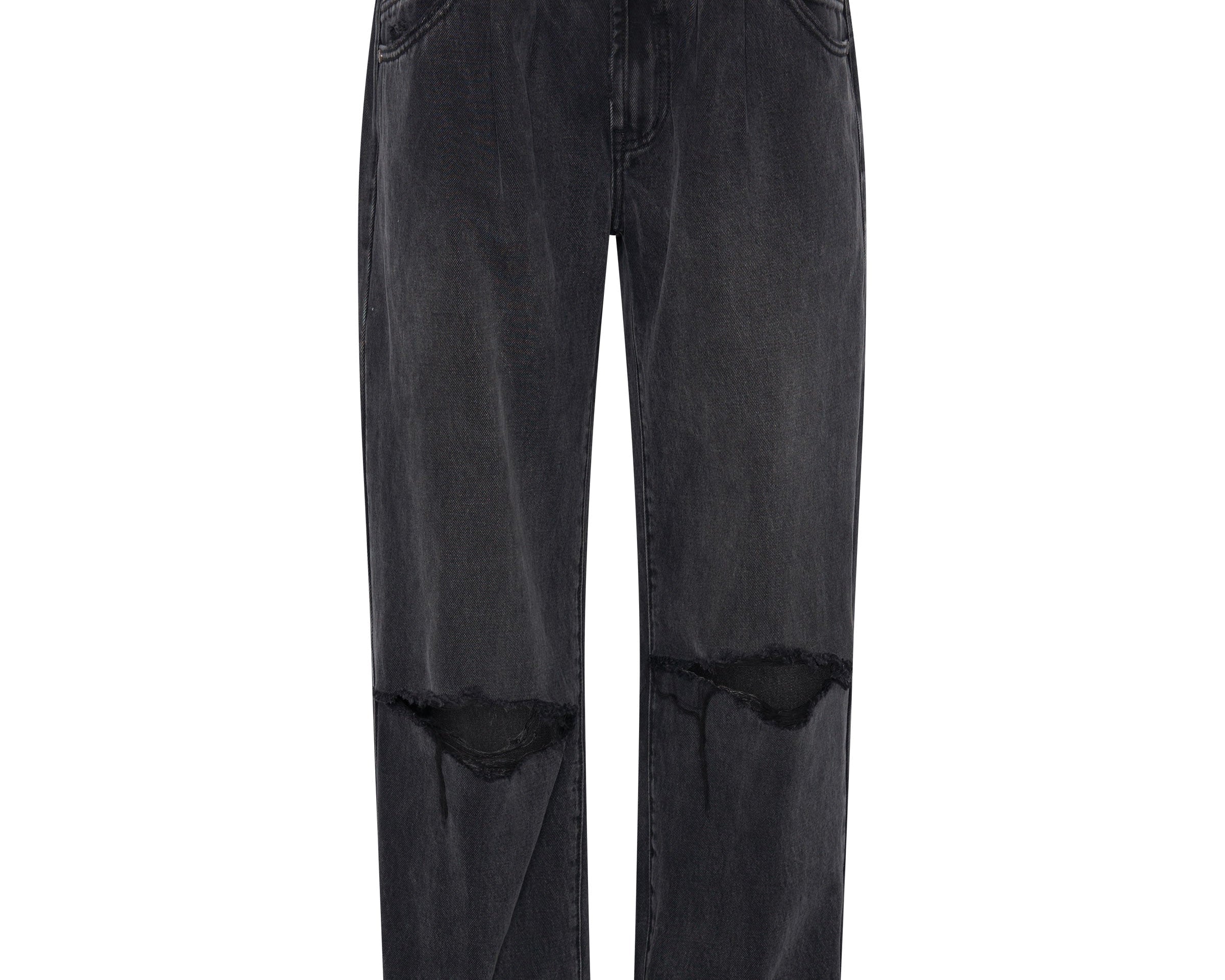 Smiths Low Waist Wide Leg Denim Jeans - Faded Black