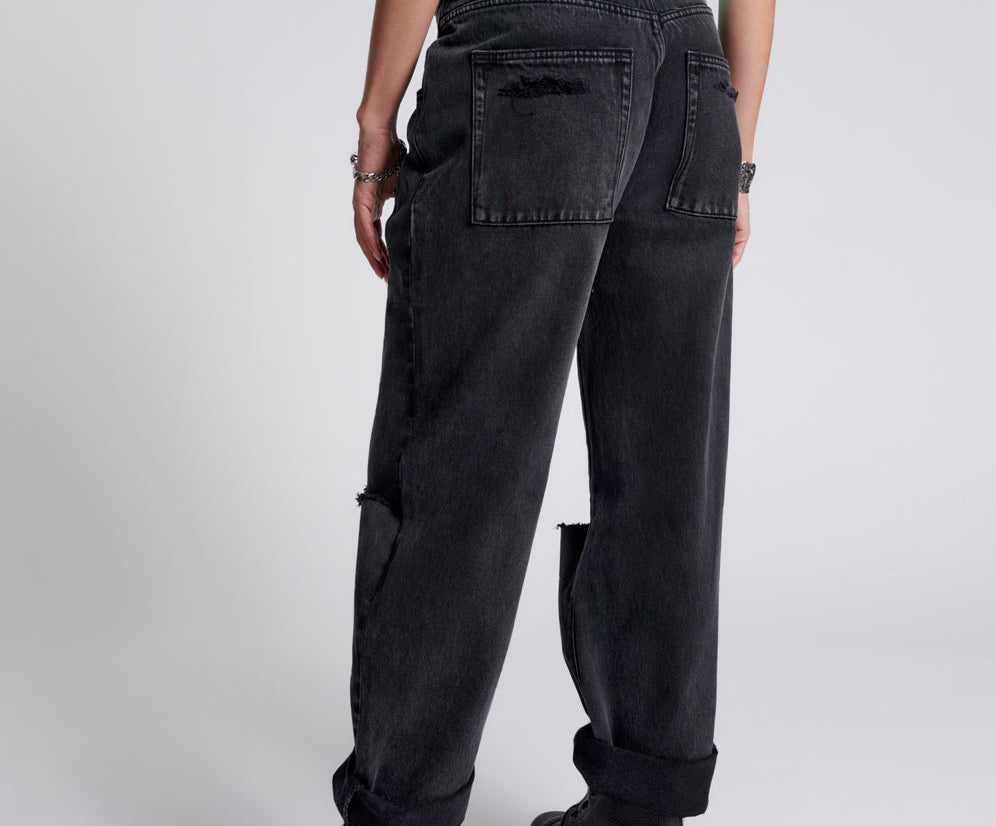 FADED BLACK SMITHS TROUSER JEANS