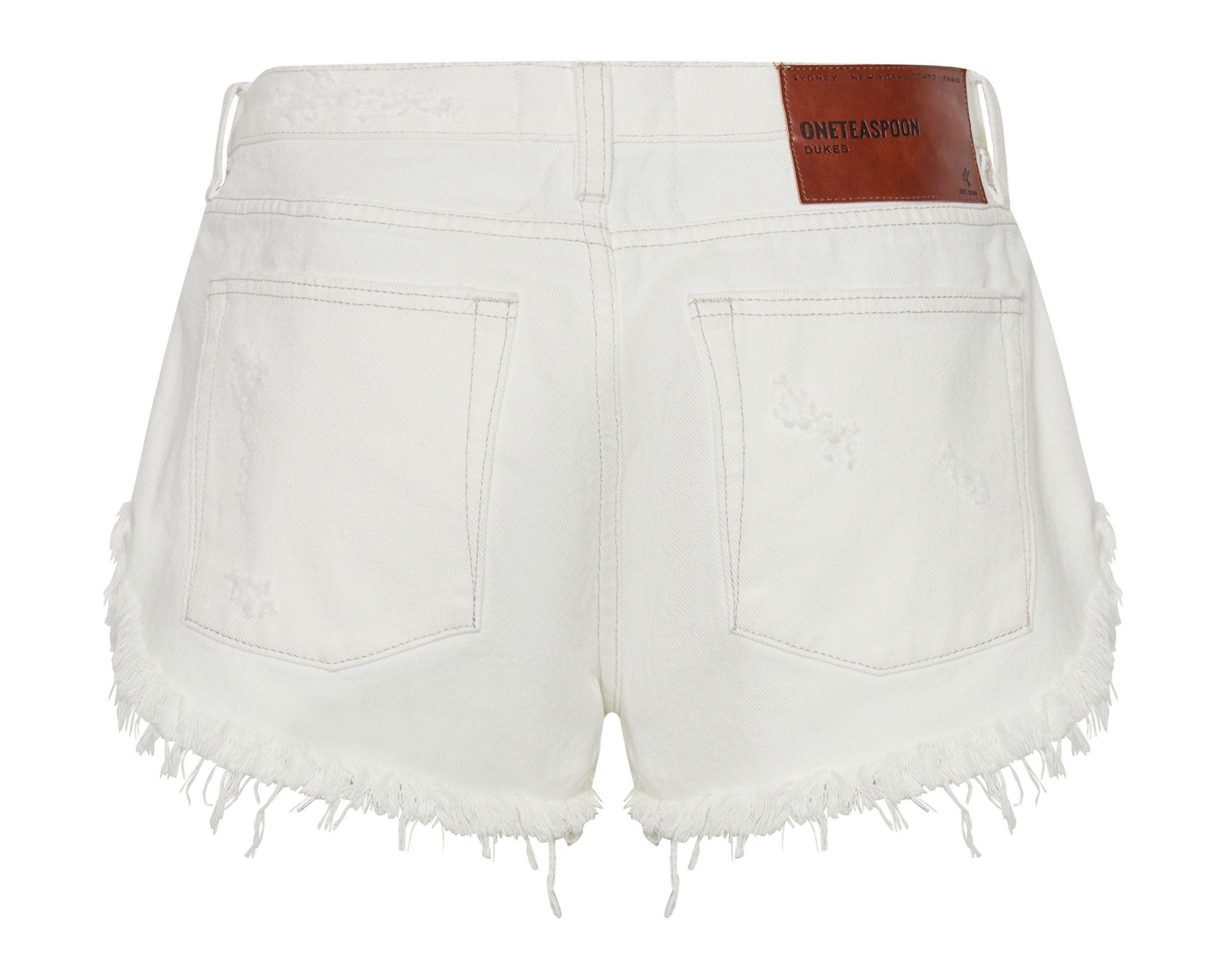 White Beauty Dukes Low Waist Denim Short One Teaspoon USA
