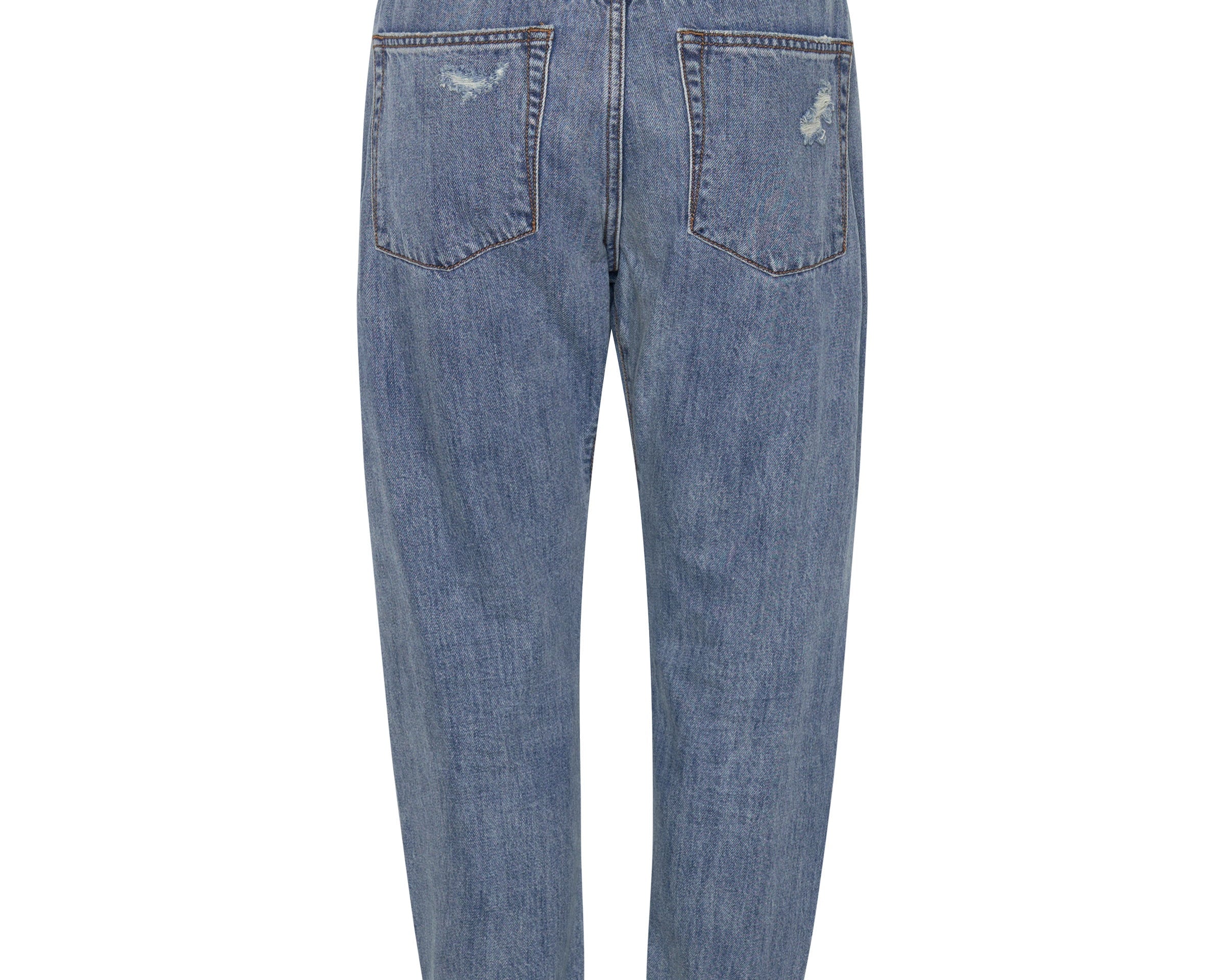 Saints Low Waist Boyfriend Denim Jeans - Johnny Blue