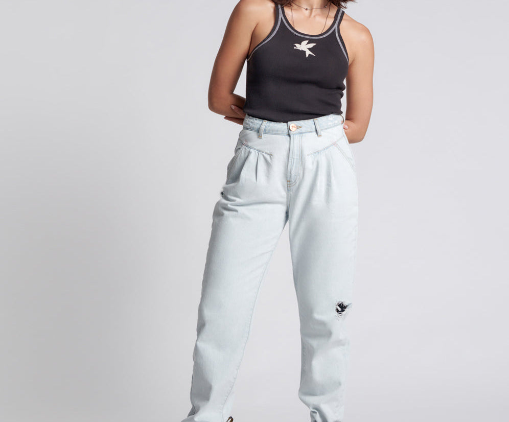 Streetwalkers High Waist 80S Fit Denim Jeans - Bel Air Blue