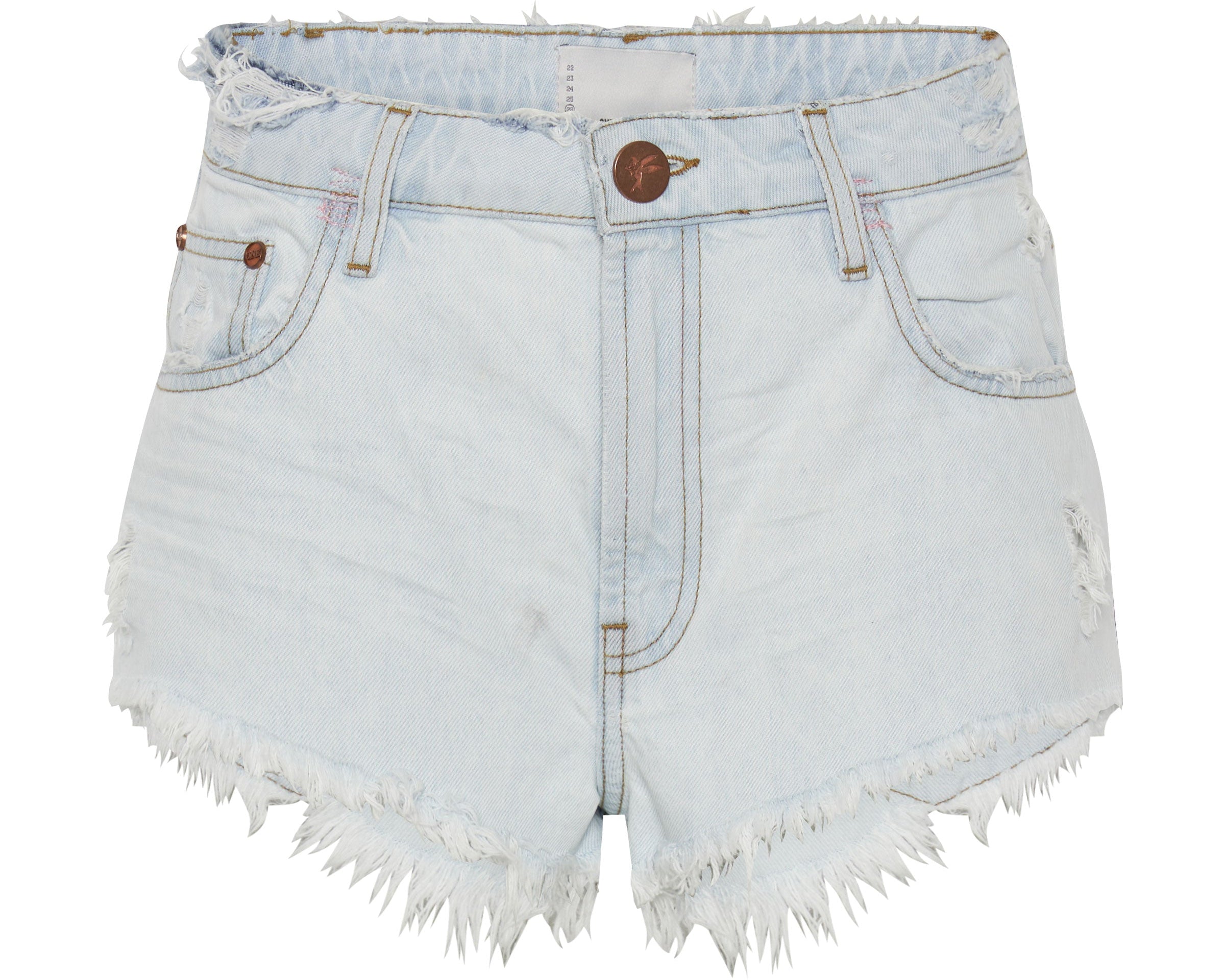 The One High Waist Cheeky Denim Shorts - Bel Air Blue