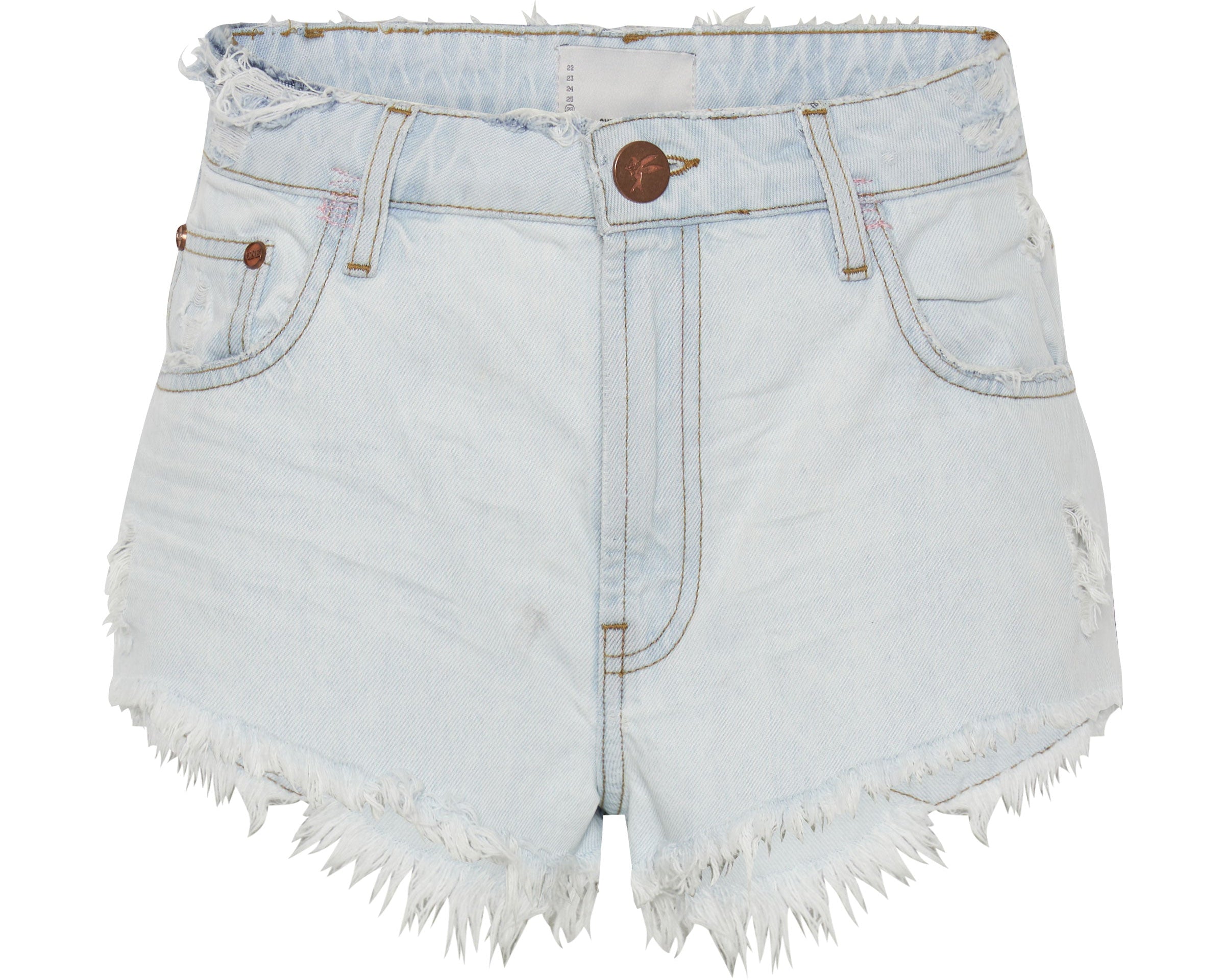 BEL AIR BLUE THE ONE FITTED CHEEKY DENIM SHORTS