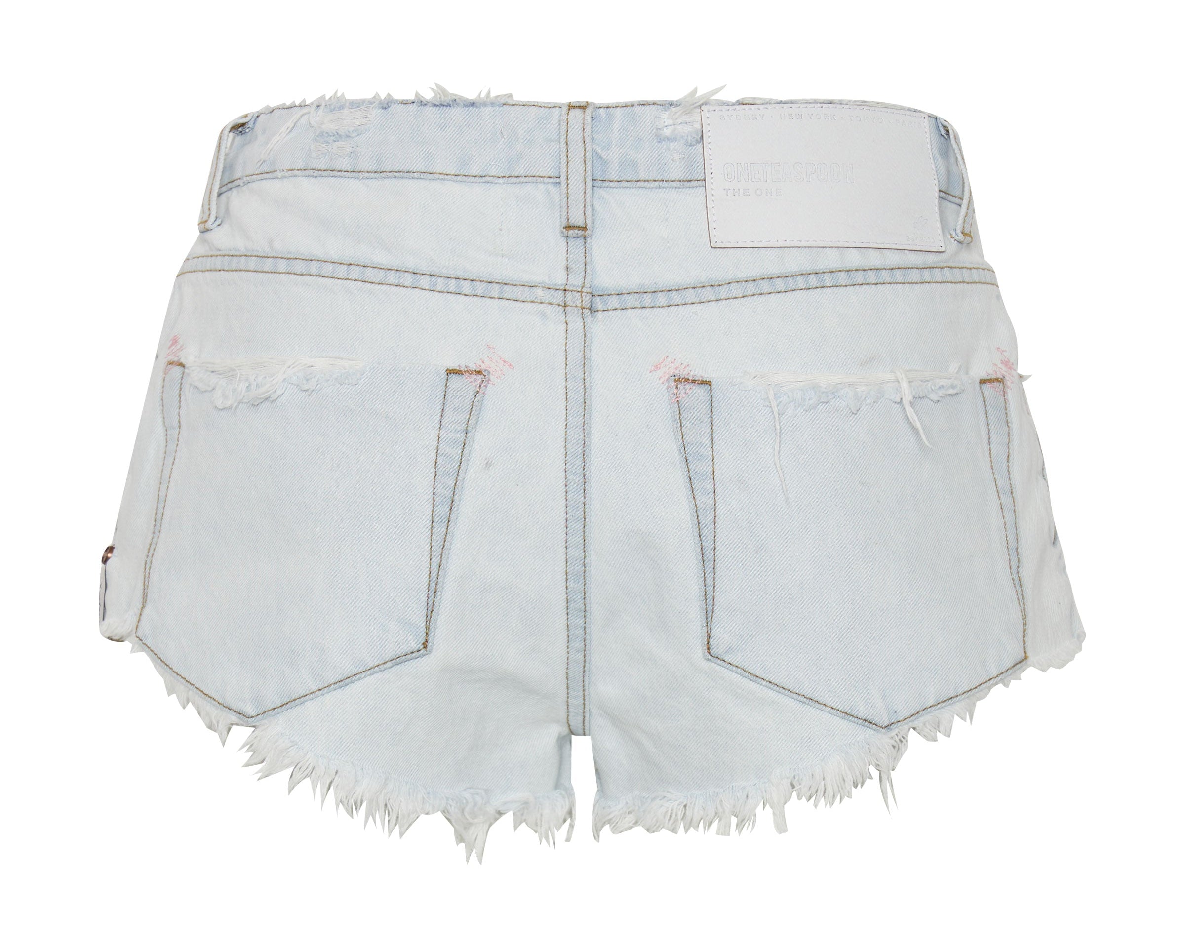 The One High Waist Cheeky Denim Shorts - Bel Air Blue