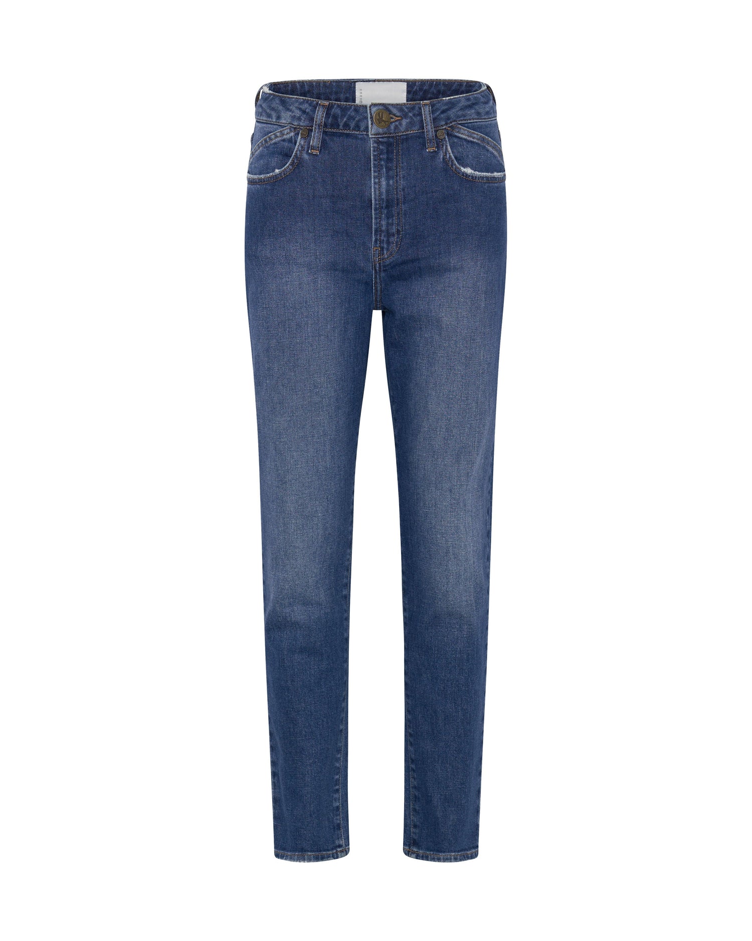 Legends High Waist Straight Leg Denim Jeans - Power Blue