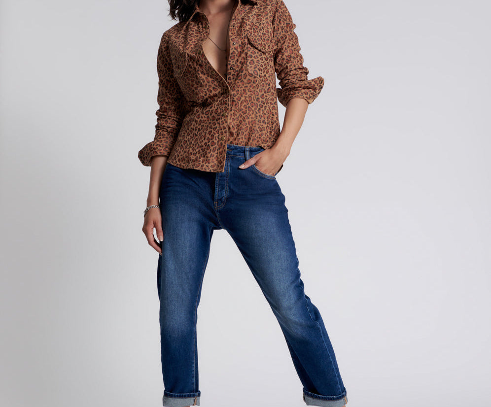 Bandits Low Waist Boyfriend Denim Jeans - Power Blue