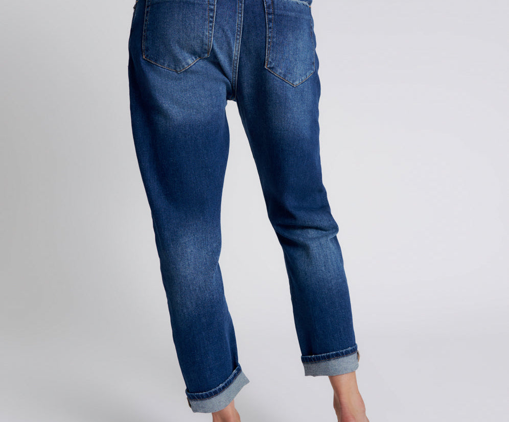 Bandits Low Waist Boyfriend Denim Jeans - Power Blue