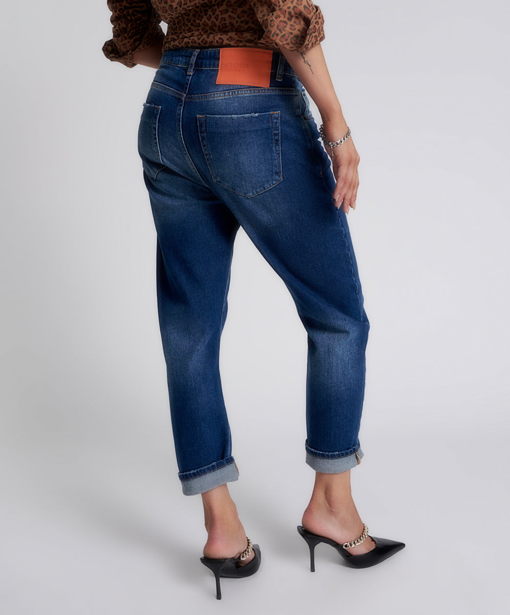 【One Teaspoon】Bandits ローウエストボーイフレンドデニム Bandits Low Waist Denim Shorts - Hollywood Blue | One