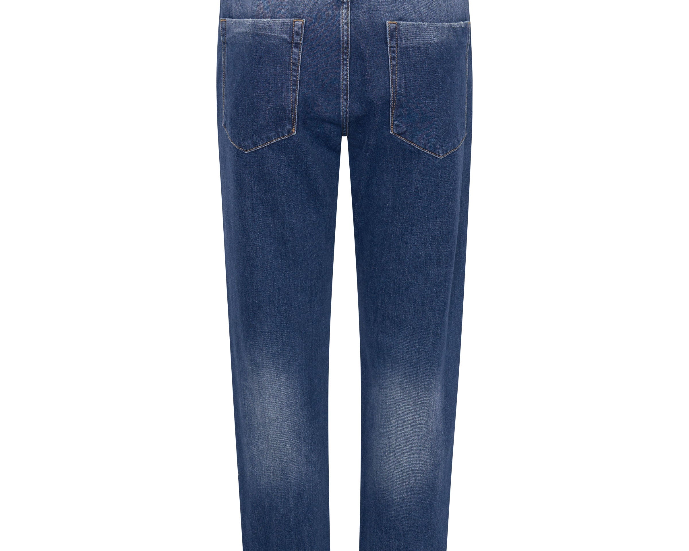 LUXE POWER BLUE SHABBIES DRAWSTRING BOYFRIEND JEANS