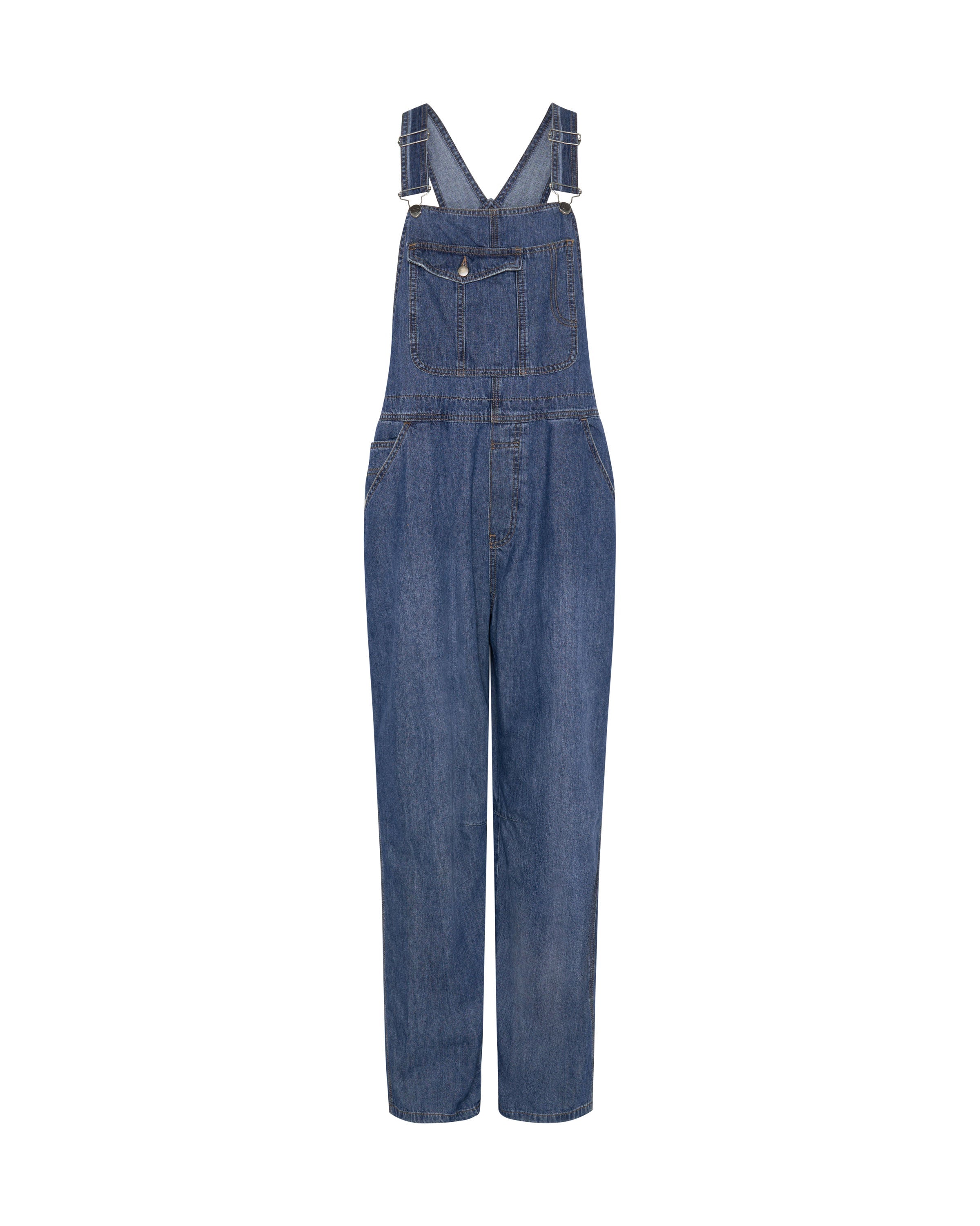 Stanton St Long Denim Overalls - Blue Night | One Teaspoon USA