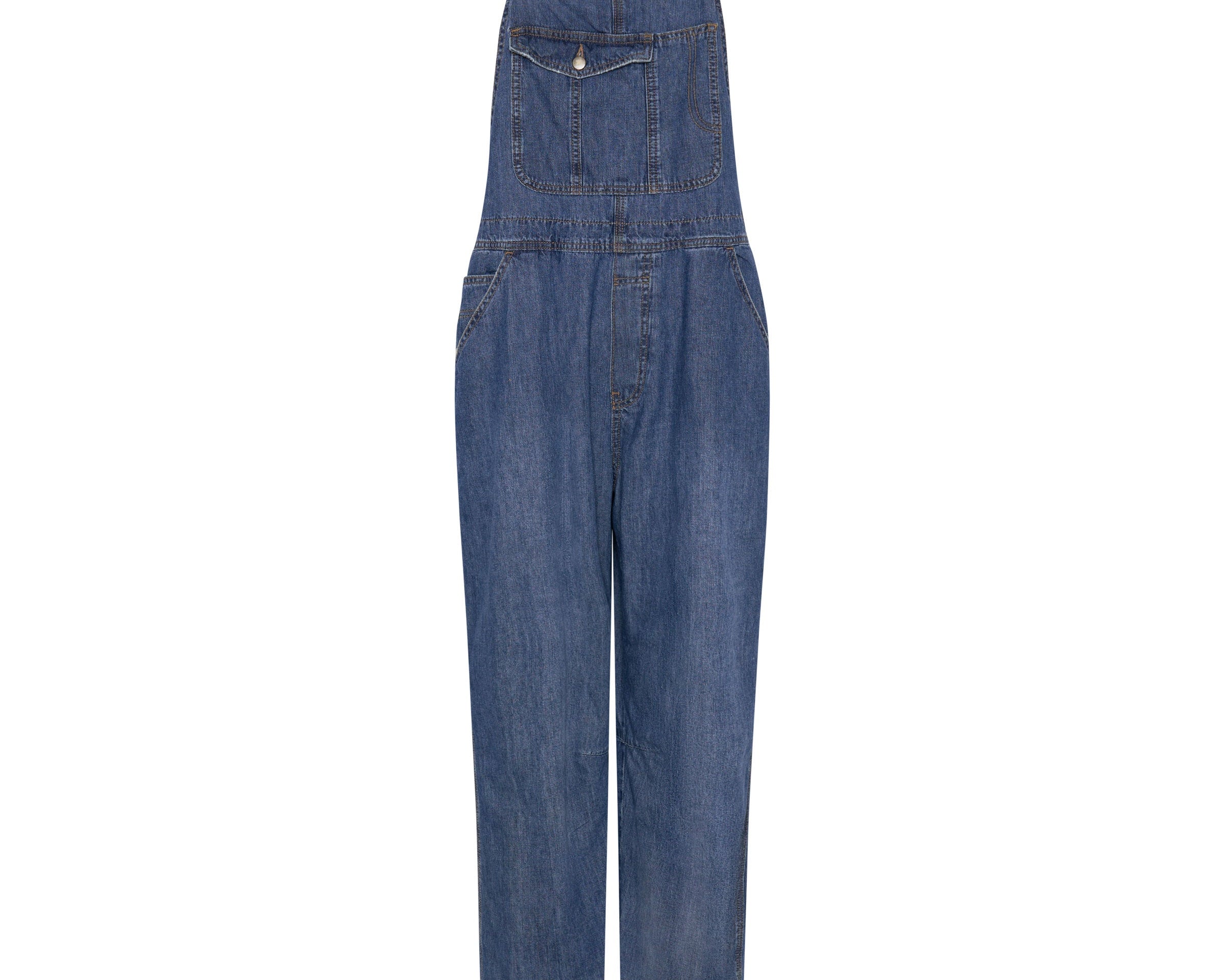 Stanton St Long Denim Overalls - Blue Night
