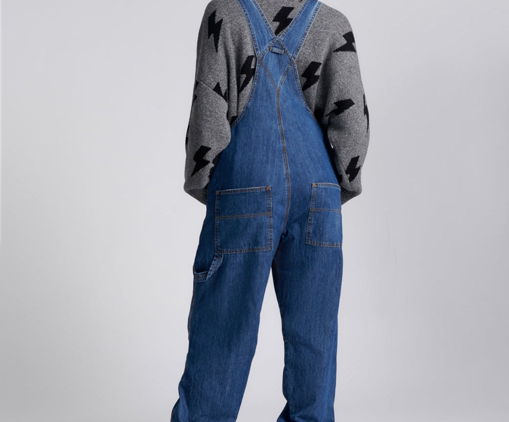 Stanton St Long Denim Overalls - Blue Night