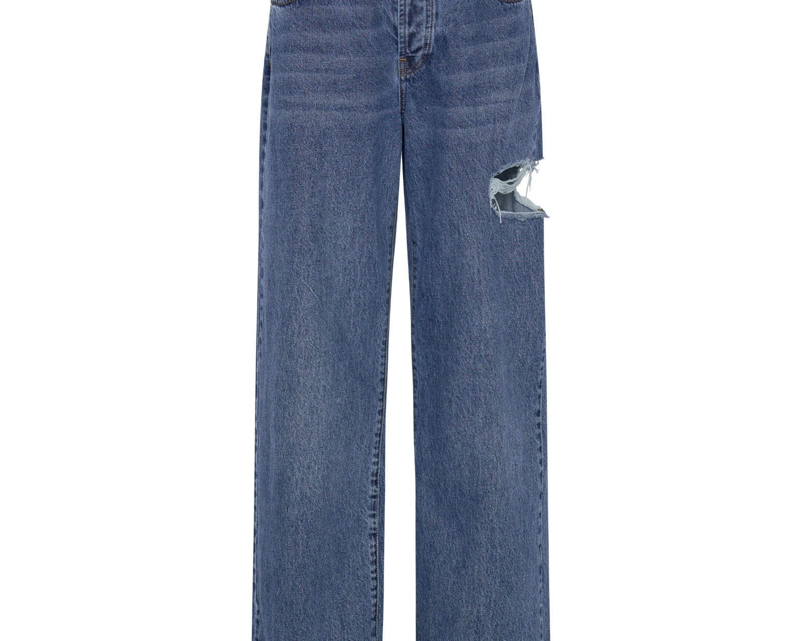 Jackson Mid Waist Wide Leg Denim Jeans - Rosewood