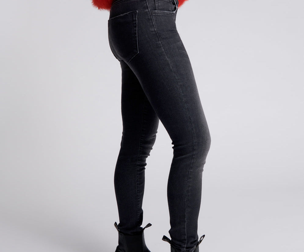 Freebirds Ii Low Waist Stretch Skinny Denim Jeans - Black
