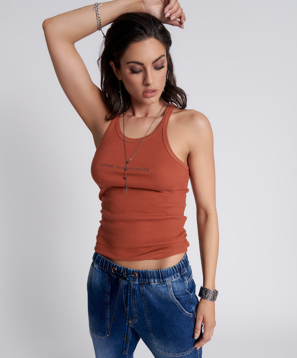 Products ONE TEASPOON LOGO SINGLET