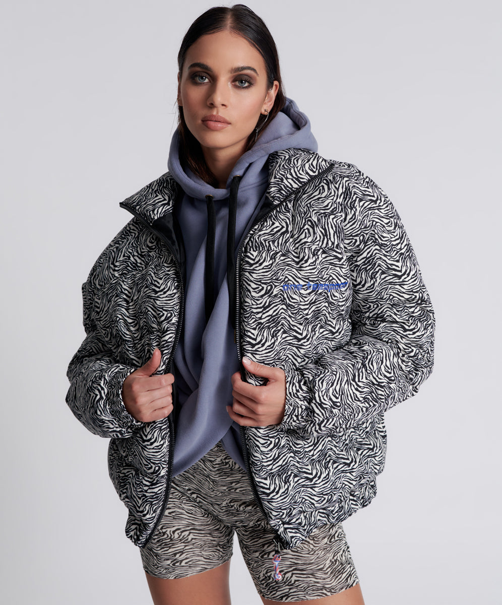 Outlet Sale Women's Clothing & Apparel Puffa Jacket - Zebra Print