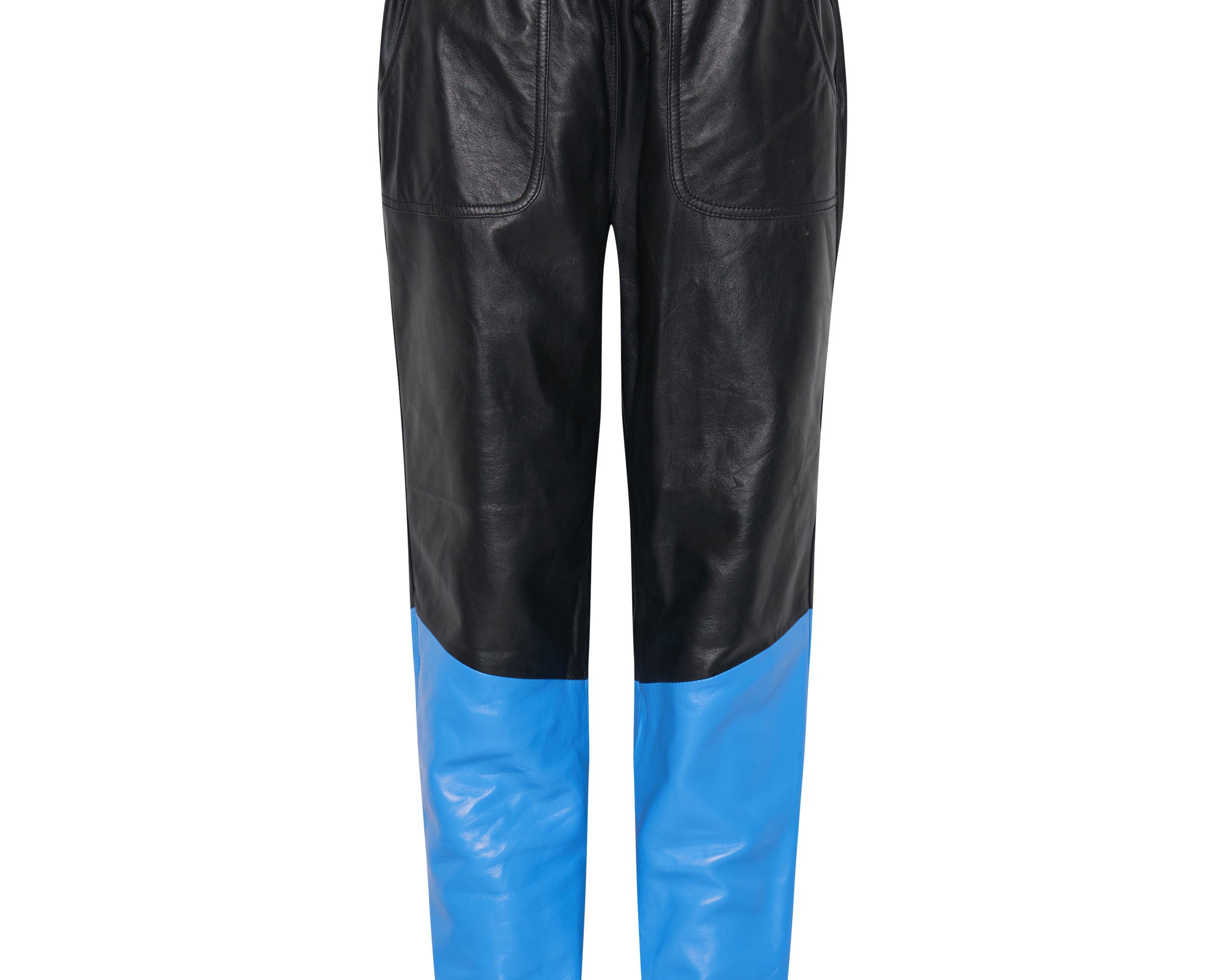 STAND BY LEATHER TRACK PANTS