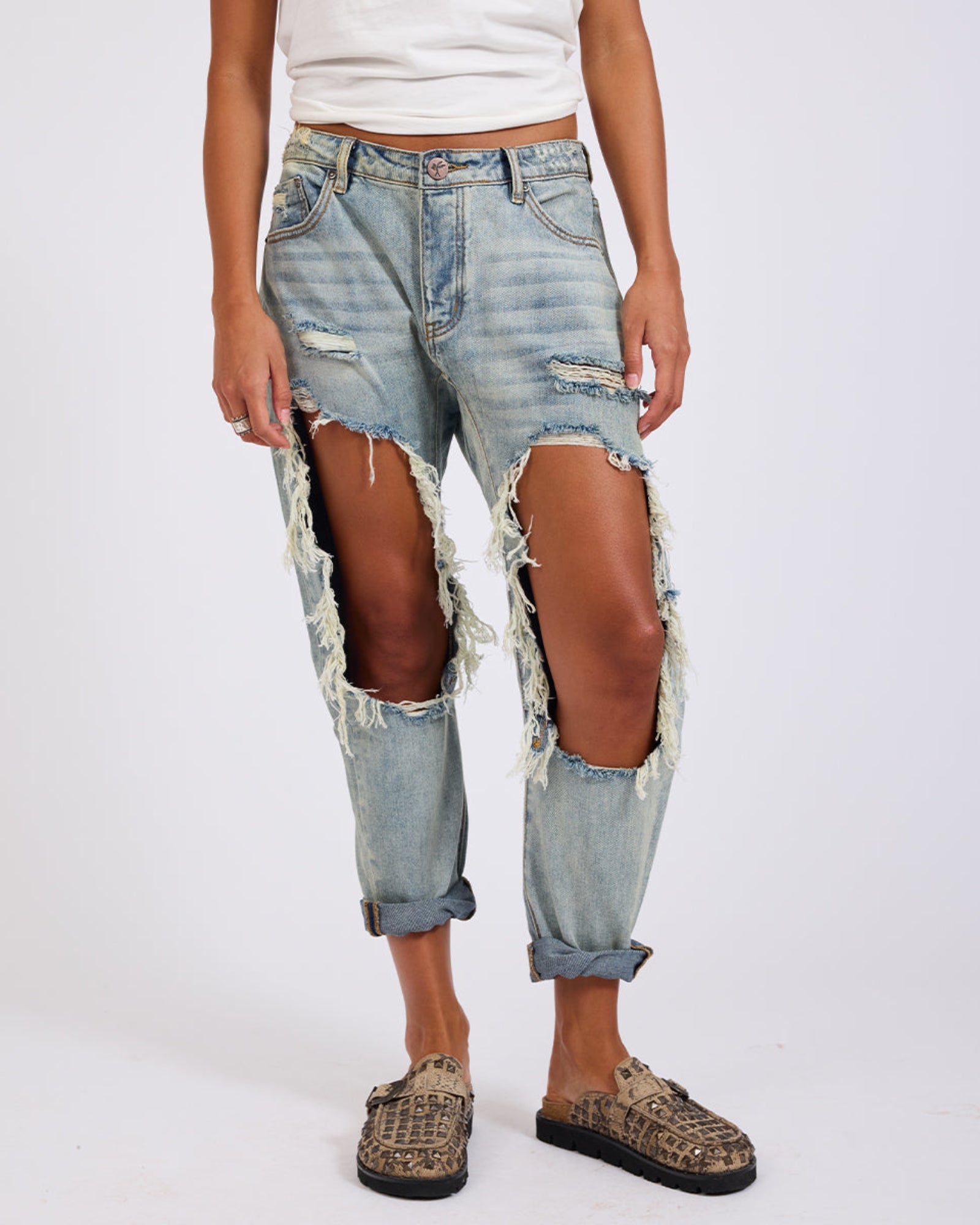 Saints Low Waist Boyfriend Denim Jeans - Montana | One Teaspoon USA