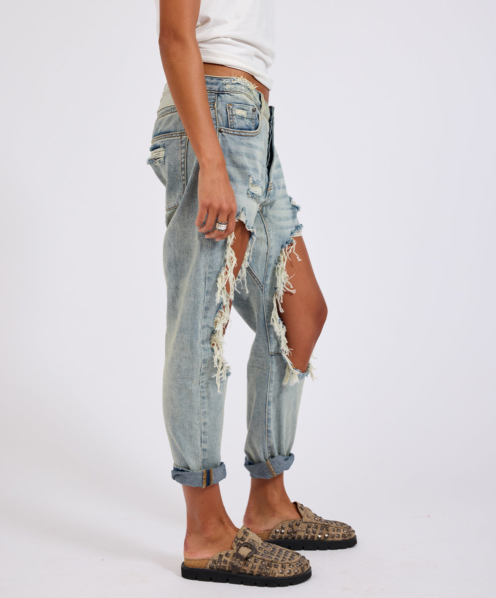 パンツ oneteaspoon Saints Low Waist Boyfriend Denim Jeans - Montana | One