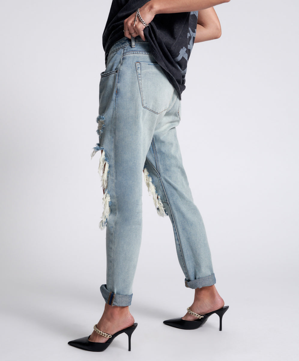 Saints Low Waist Boyfriend Denim Jeans Montana