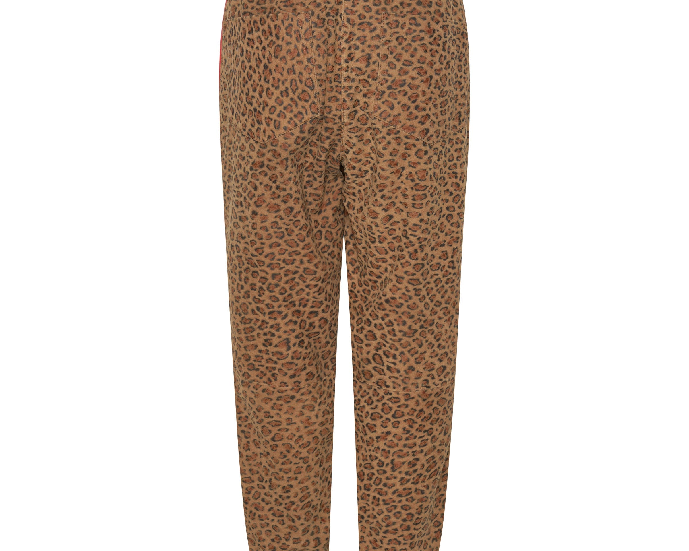 Wild Thing Suede Shabbies Drawstring Boyfriend Pants - Cheetah