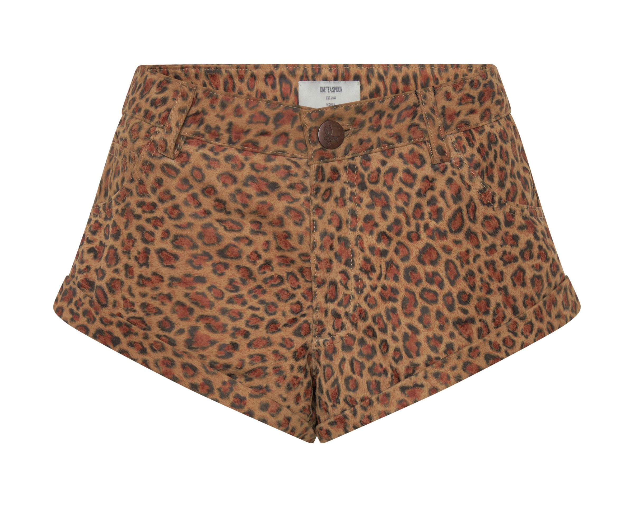 Wild Thing  Low Waist Bandits Suede Shorts - Cheetah
