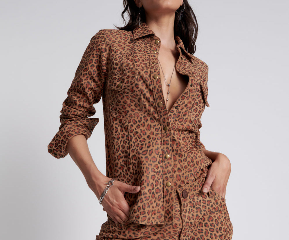 Wild Thing  Low Waist Bandits Suede Shorts - Cheetah