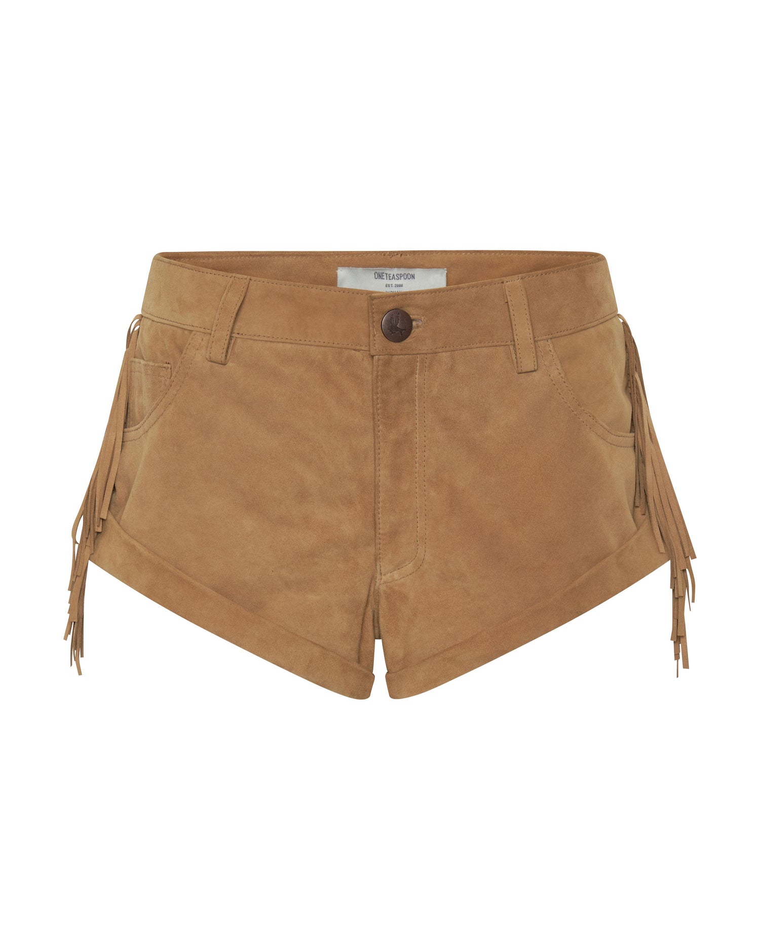 Last Stock FRINGED BANDITS LOW WAIST SUEDE SHORT