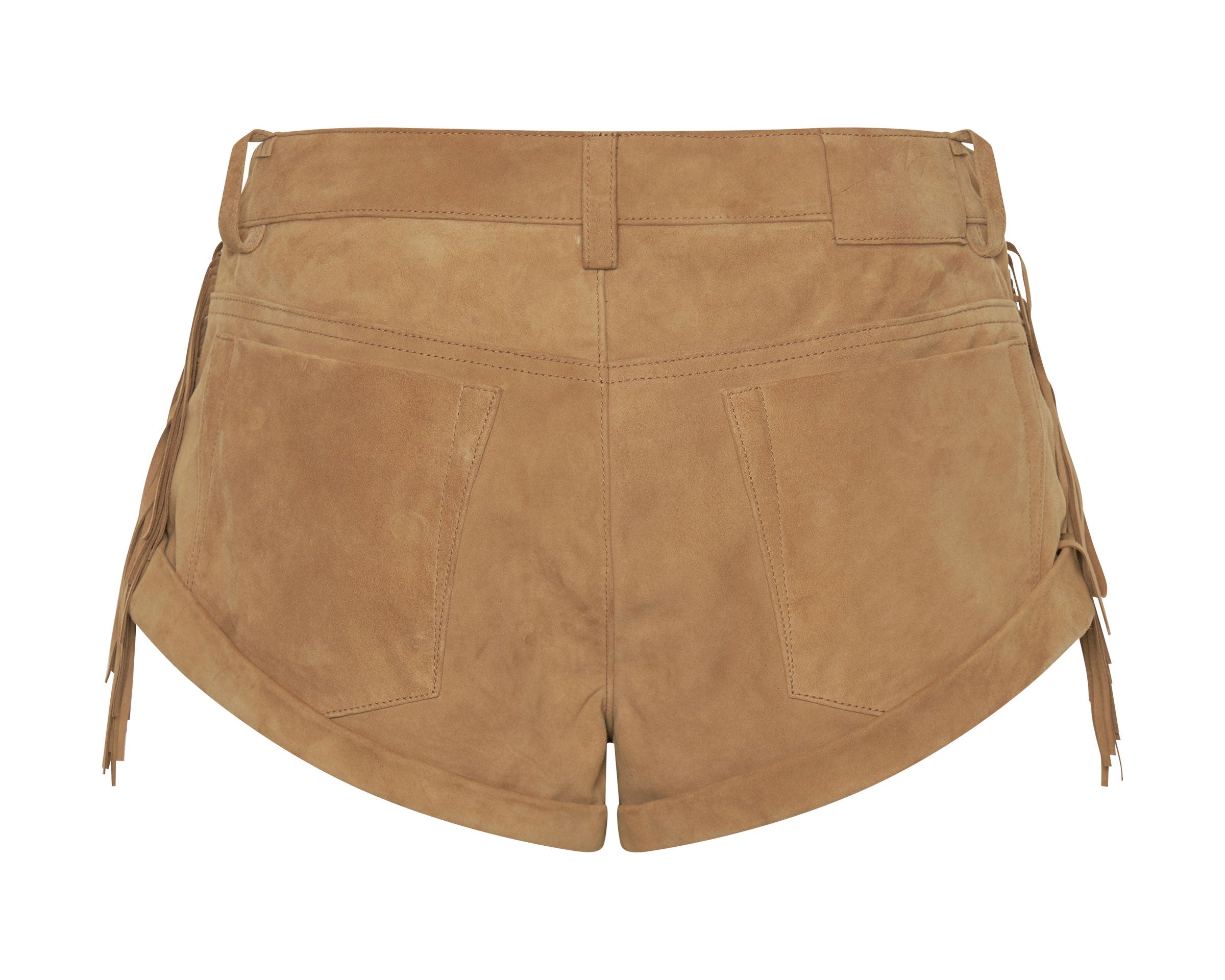 FRINGED BANDITS LOW WAIST SUEDE SHORT