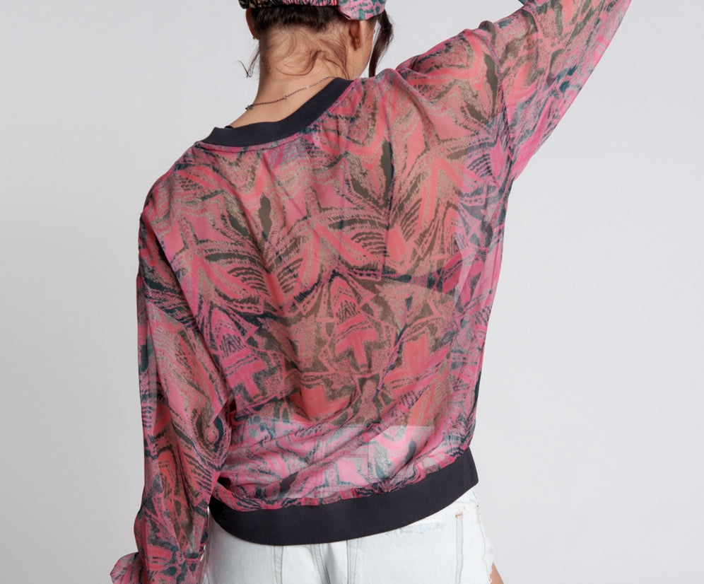 KALEIDOSCOPE CREW LONG SLEEVE TOP
