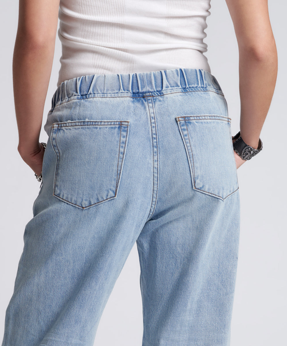 Roadhouse Wide Leg Drawstring Denim Jeans - Hendrixe | One Roadhouse Wide Leg Drawstring Denim Jeans - Hendrixe | One