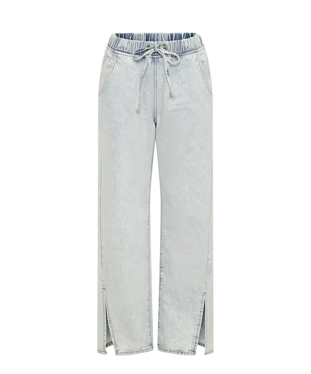 Roadhouse Wide Leg Drawstring Denim Jeans - Florence | One