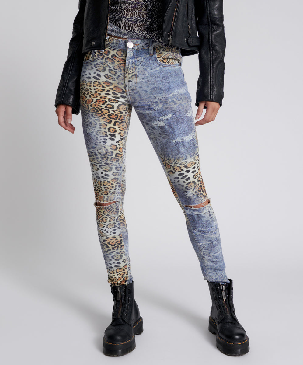 Products LEOPARTY FREEBIRDS II HIGH WAIST SKINNY JEANS