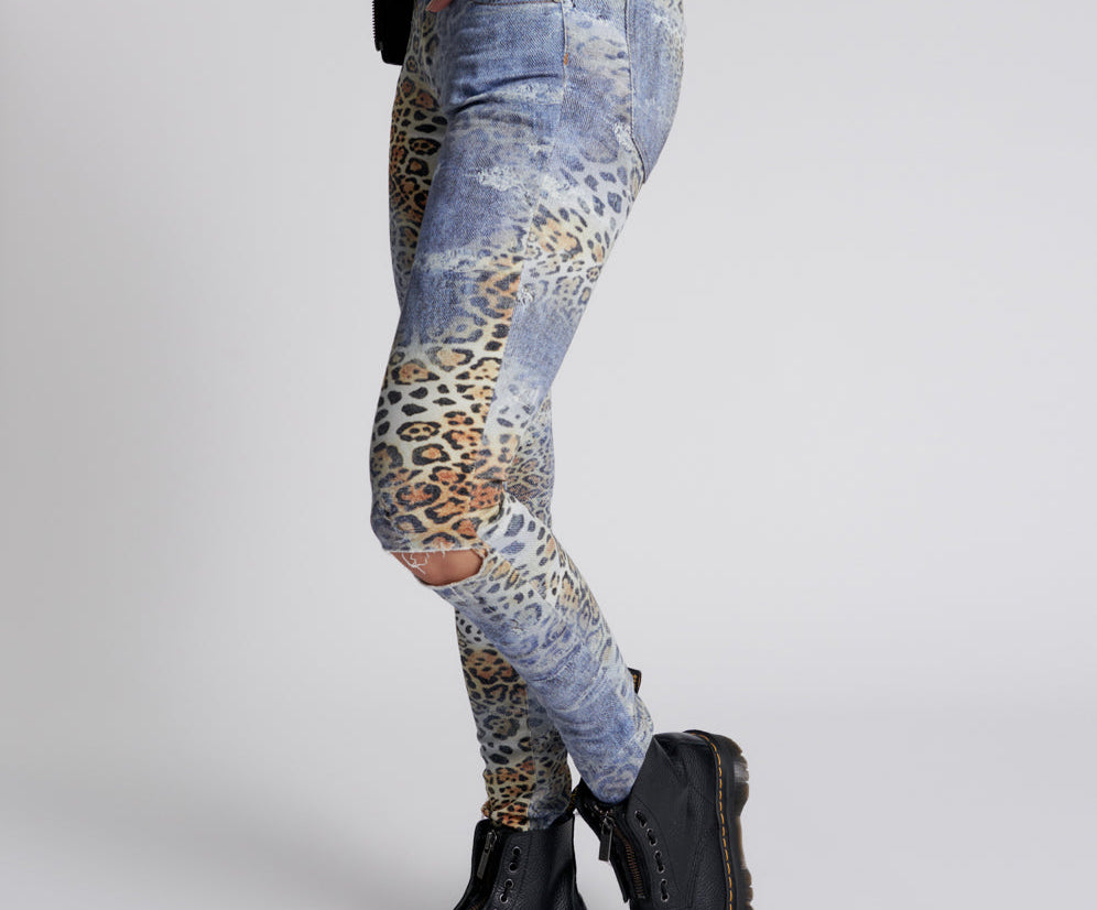 LEOPARTY FREEBIRDS II HIGH WAIST SKINNY JEANS