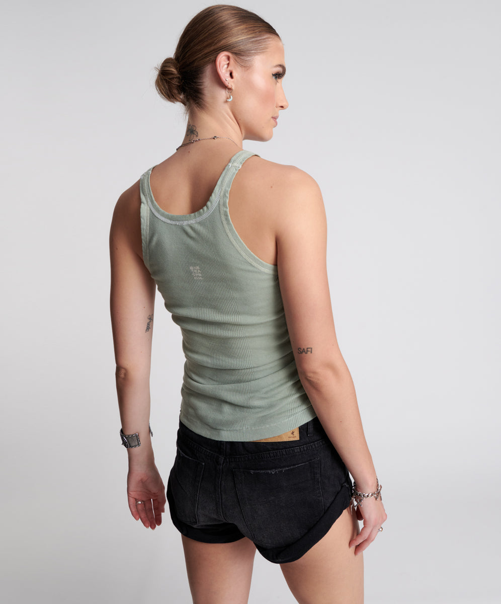 Products WASHED KHAKI BOWER BIRD SINGLET