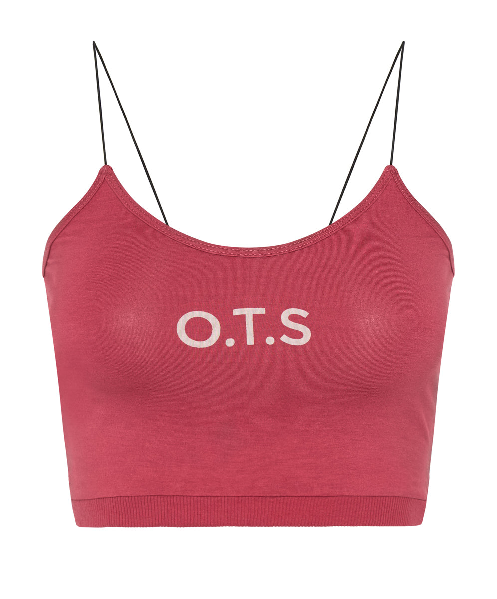 Products O.T.S Boxer Crop Bralette - Pink