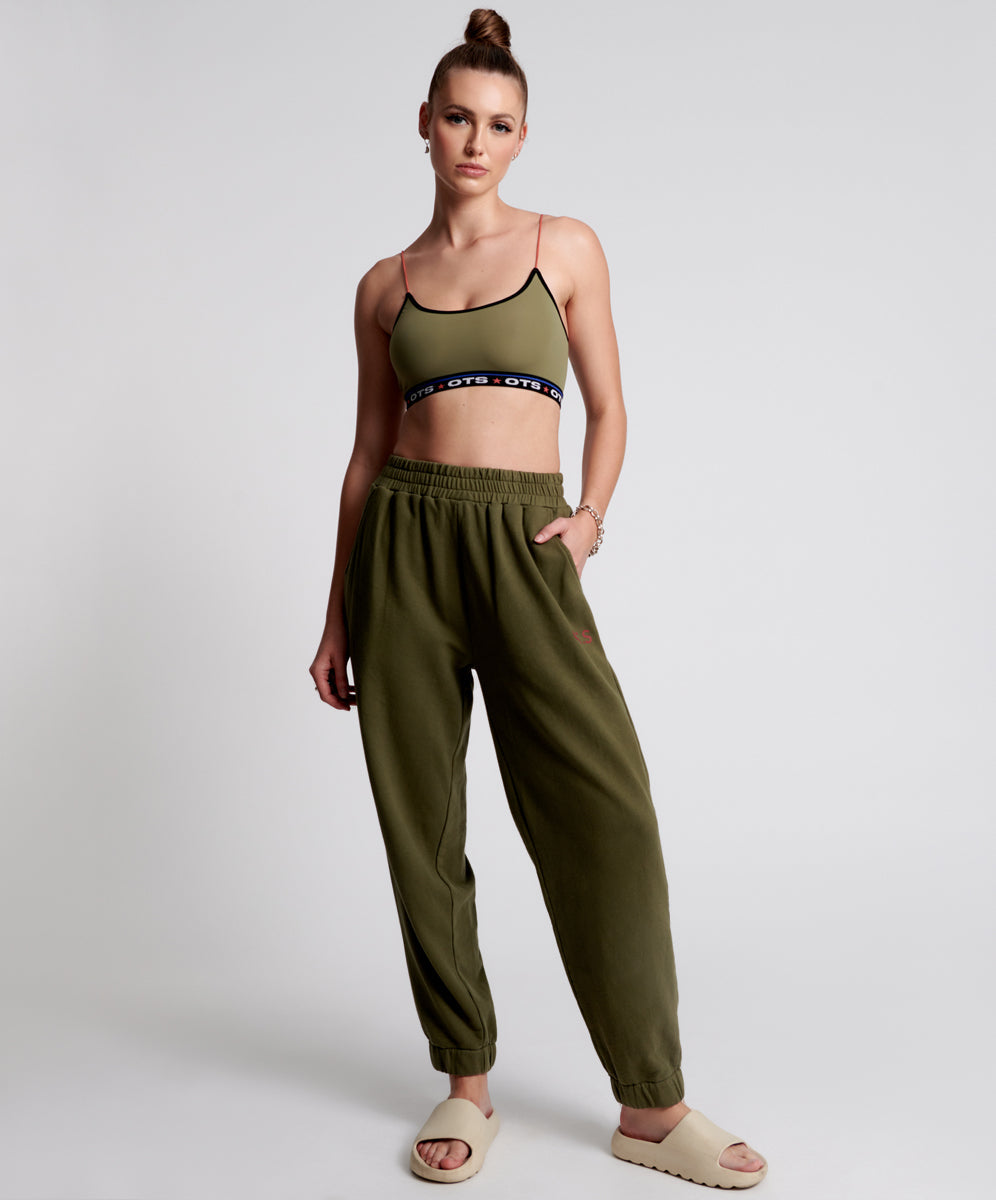 Products OTS KHAKI HIGH WAIST KICK PANTS