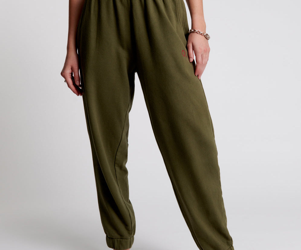 OTS KHAKI HIGH WAIST KICK PANTS