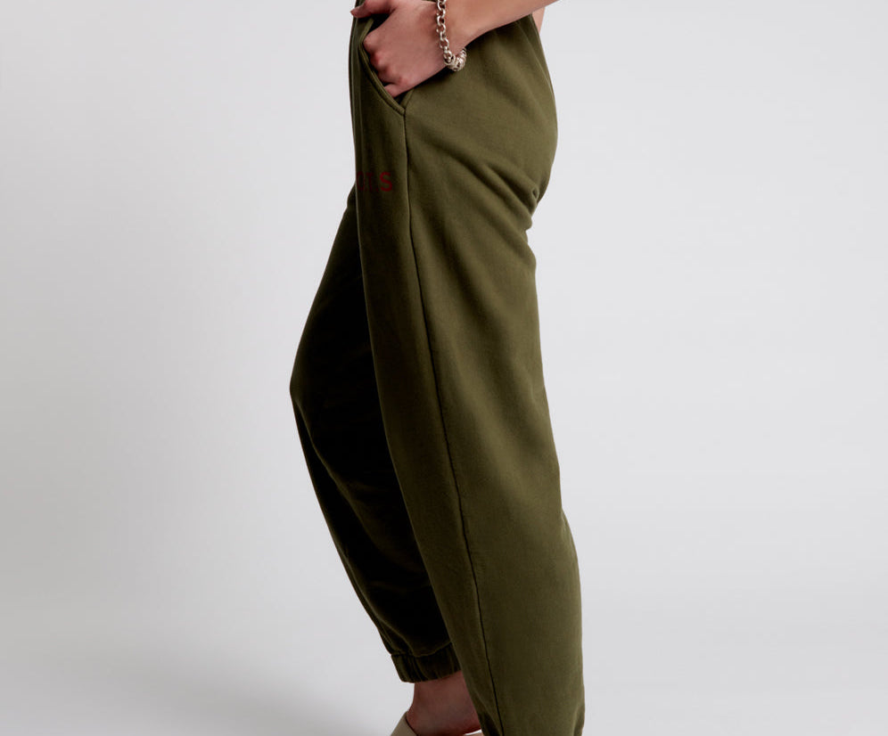 OTS KHAKI HIGH WAIST KICK PANTS