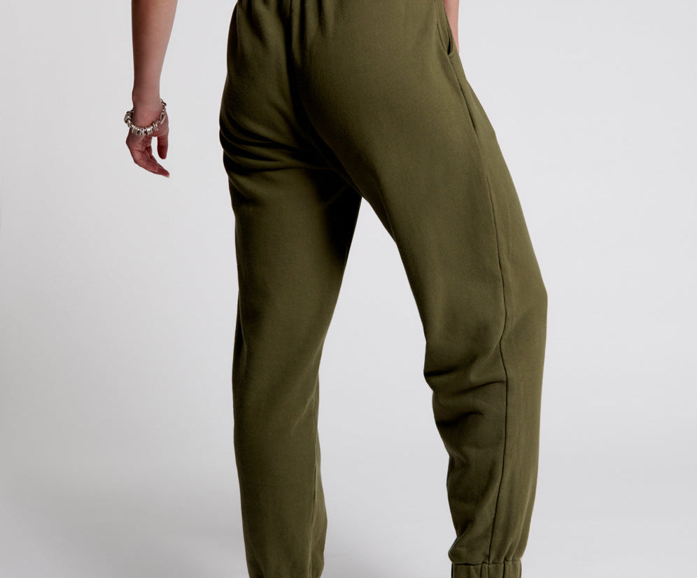 OTS KHAKI HIGH WAIST KICK PANTS