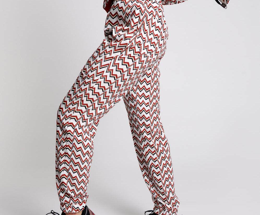 O.T.S Heartline Track Pants - Red White