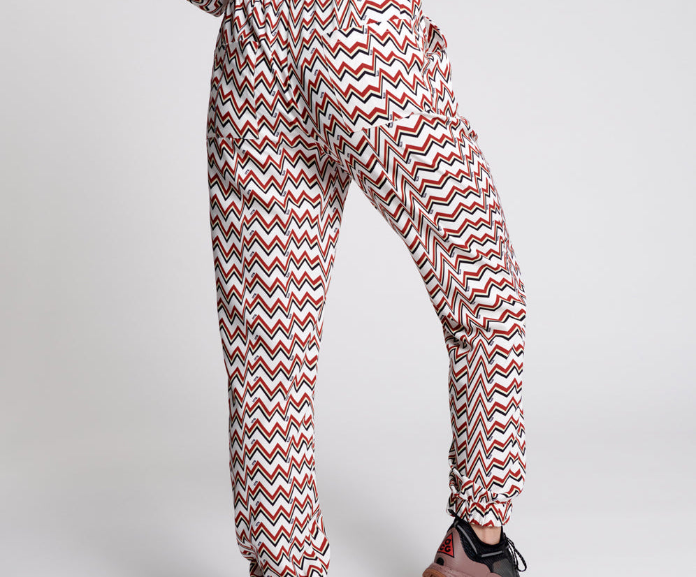 O.T.S Heartline Track Pants - Red White