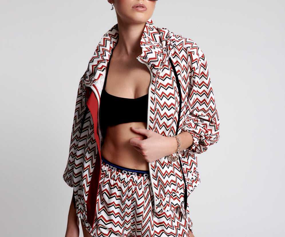 O.T.S Heartline Track Jacket - Red White