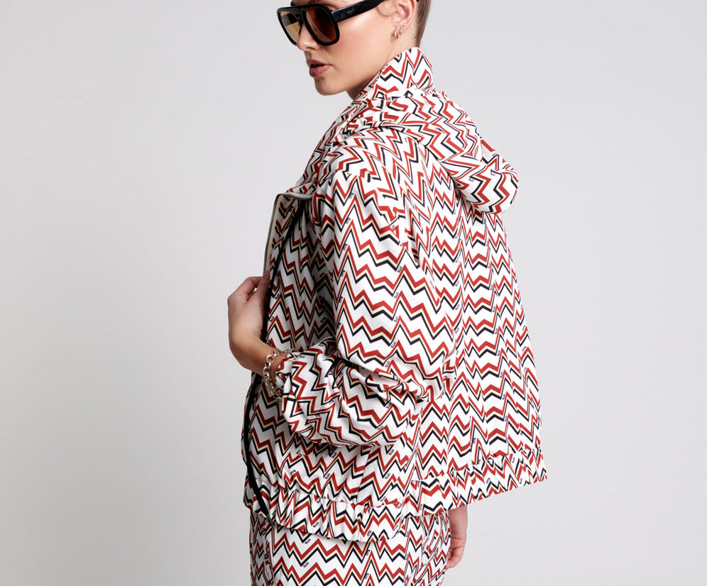 O.T.S Heartline Track Jacket - Red White