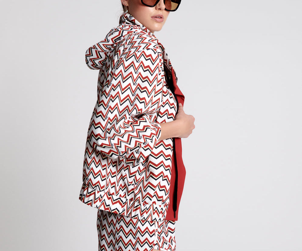 O.T.S Heartline Track Jacket - Red White
