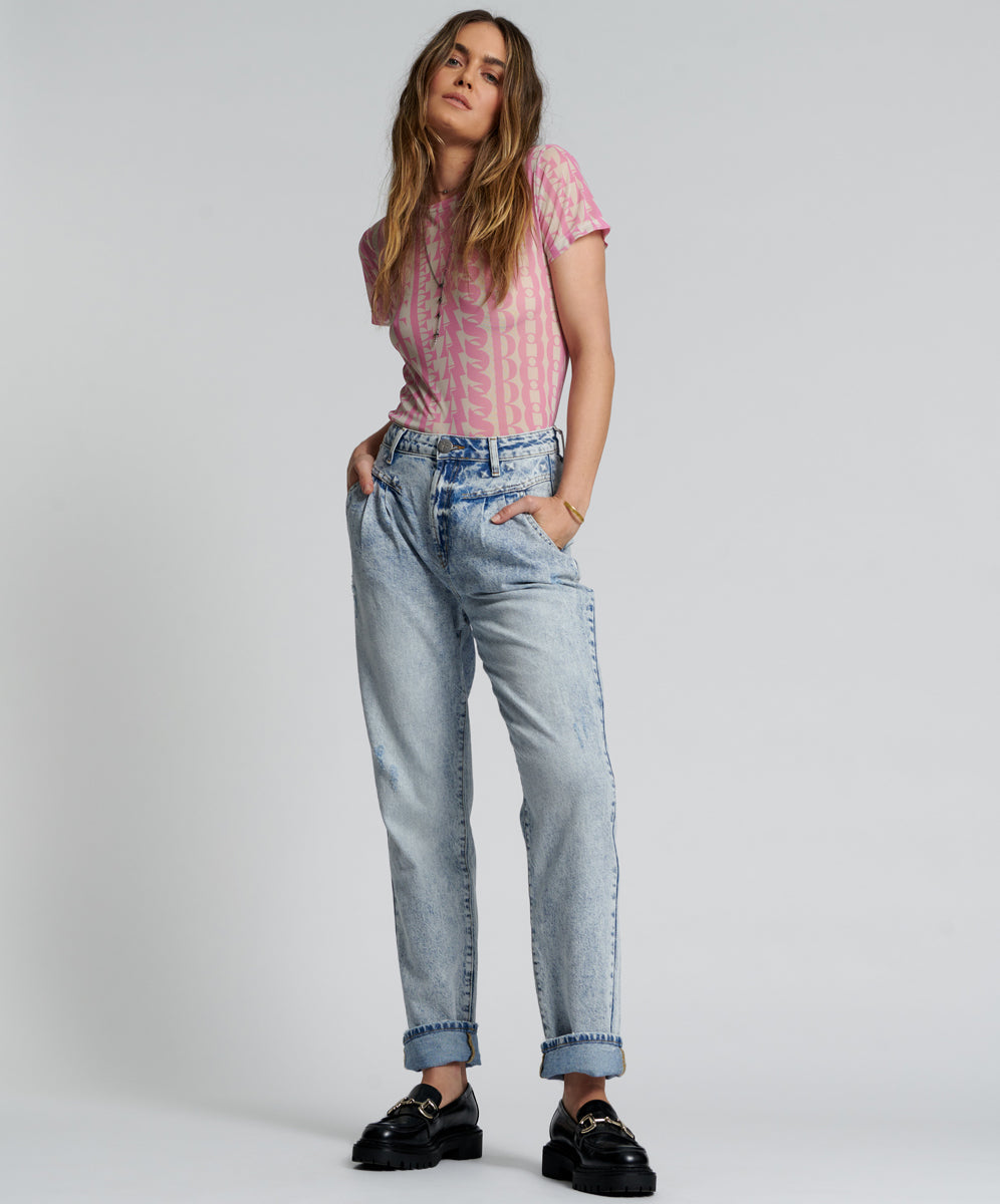 Products Streetwalkers High Waist Straight Leg Trouser Denim Jeans - Rivet