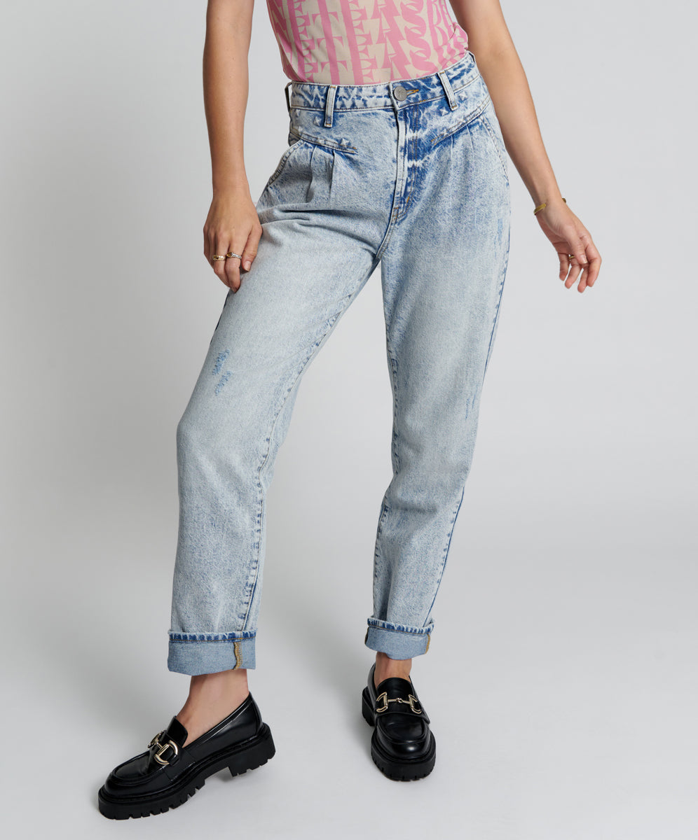 Products Streetwalkers High Waist Straight Leg Trouser Denim Jeans - Rivet