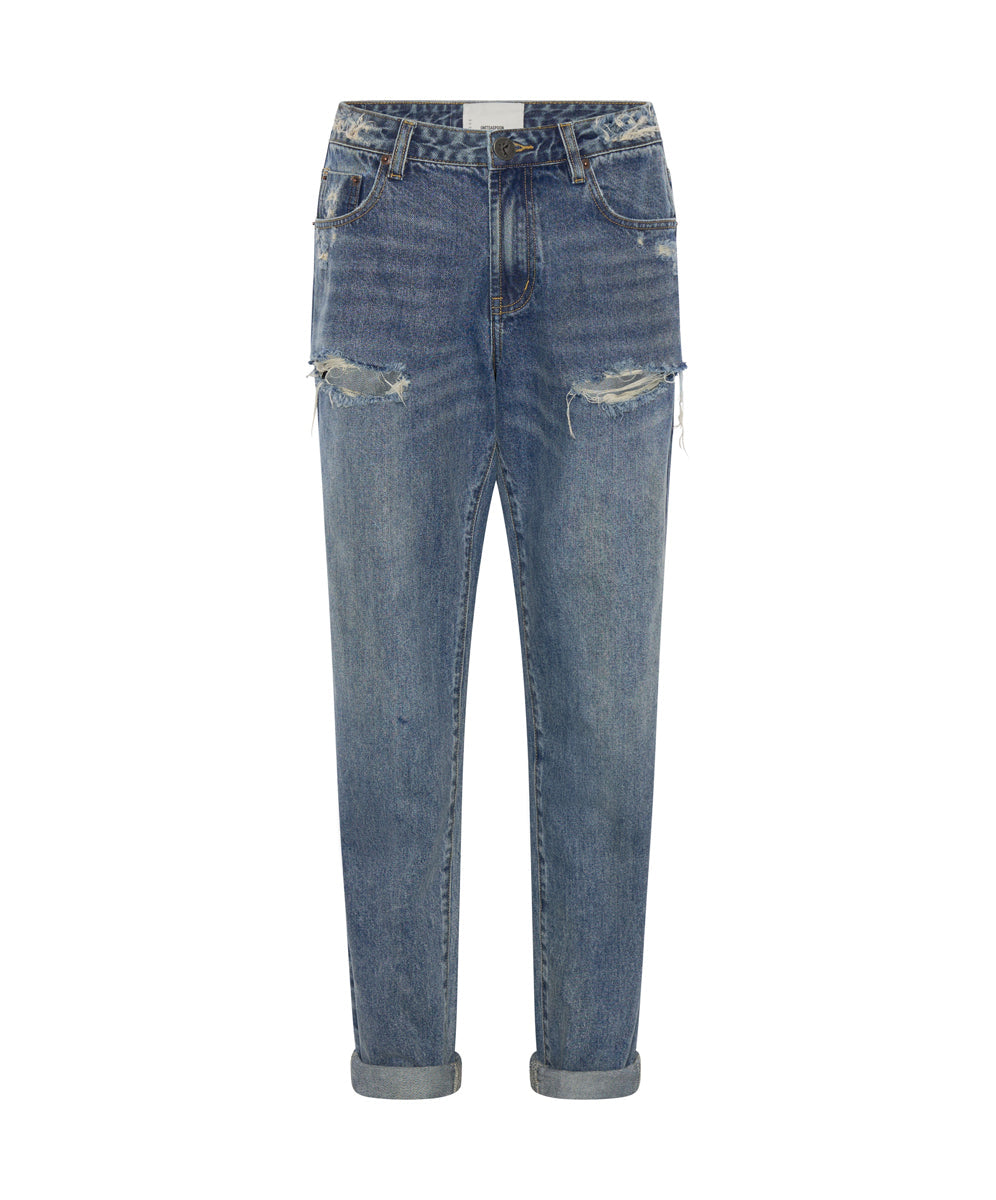 Illusions 1982S High Waist Balloon Denim Jeans - Used Blue
