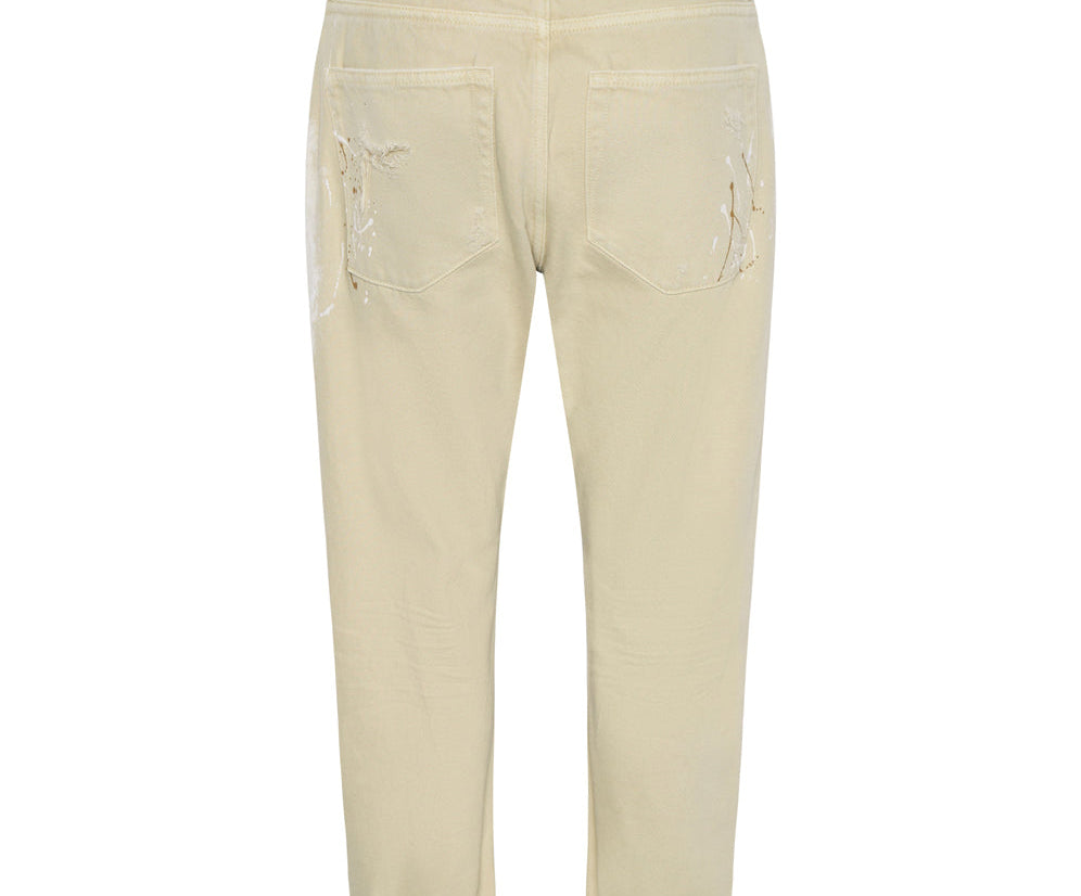 Saints Low Waist Boyfriend Denim Jeans - Vegas Gold
